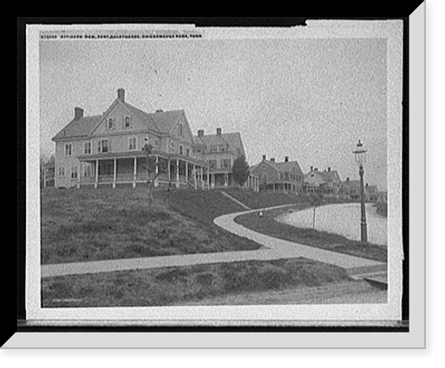 Historic Framed Print, Officers' Row, Fort Oglethorpe, Chickamauga Park, Tenn. [i.e. Georgia],  17-7/8" x 21-7/8"