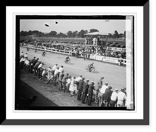 Historic Framed Print, Motorcycle races - 2,  17-7/8" x 21-7/8"