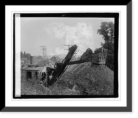 Historic Framed Print, Digging new conduit, [10/3/22] - 2,  17-7/8" x 21-7/8"