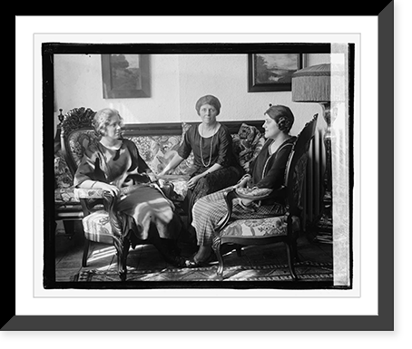 Historic Framed Print, Mrs. Stephen B. Davis & daughters, 3/19/23 - 2,  17-7/8" x 21-7/8"