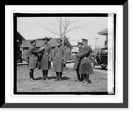 Historic Framed Print, [Unidentified uniformed men, (Quantico, 3/29/23?)],  17-7/8" x 21-7/8"