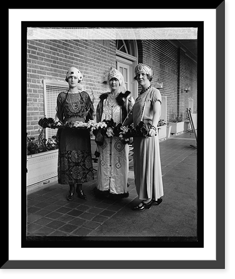 Mrs. Babel Pell, Miss Lloyd Waggeman, Marian Trumbull, 4/10/23, Vintage Print