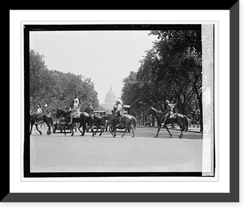 Historic Framed Print, Indians visiting Washington,  17-7/8" x 21-7/8"