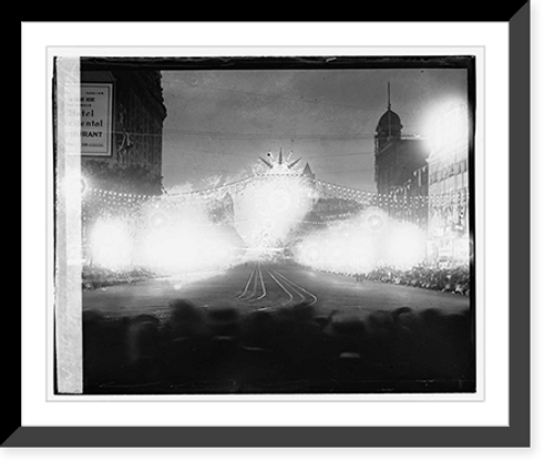 Historic Framed Print, Penna. Ave. illuminated for Shrine Convention, 6/7/23,  17-7/8" x 21-7/8" Historic Framed Print, Penna. Ave. illuminated for Shrine Convention, 6/7/23,  17-7/8" x 21-7/8"
