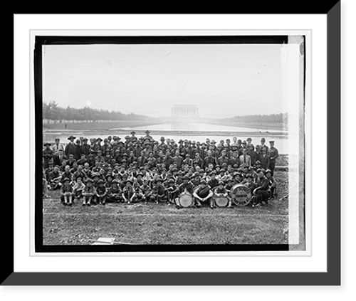 Historic Framed Print, Boy Scouts at Lincoln Memorial, 6/16/23 - 2,  17-7/8" x 21-7/8"