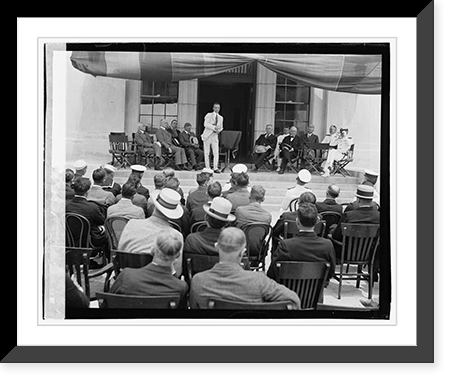 Historic Framed Print, Roosevelt at Naval Magazine, [7/2/23],  17-7/8" x 21-7/8"