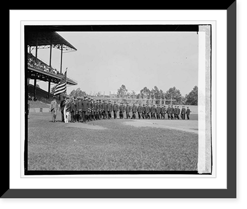 Historic Framed Print, Police, Firemen's ballgame, 9/3/23 - 4,  17-7/8" x 21-7/8"