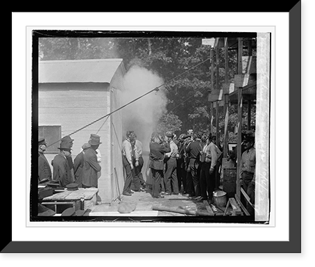 Testing gas masks, 10/4/23 - 3, Historic Print
