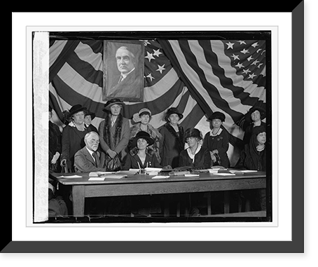 Historic Framed Print, Mrs. Coolidge at Harding Memorial, 11/19/23,  17-7/8" x 21-7/8"