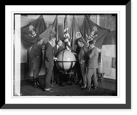 Unidentified group viewing globe, 1/12/24, Antique Wall Art