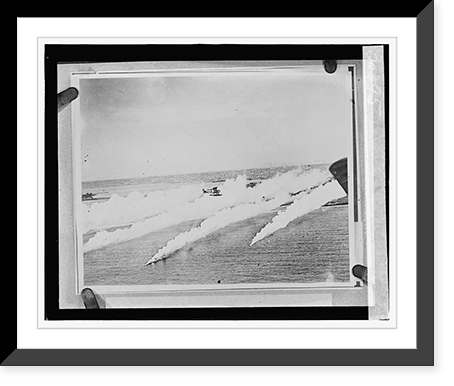 Copy photograph, aircraft over sea, Vintage Wall Art