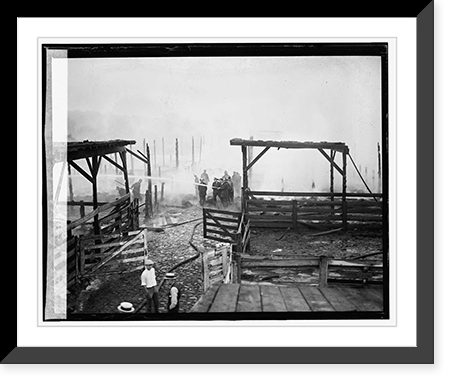 Historic Framed Print, Loeffl fire,  17-7/8" x 21-7/8"