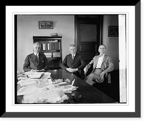 Historic Framed Print, Cordell Hull, C.L. Shaver, Daniel Roper, 7/23/24,  17-7/8" x 21-7/8"