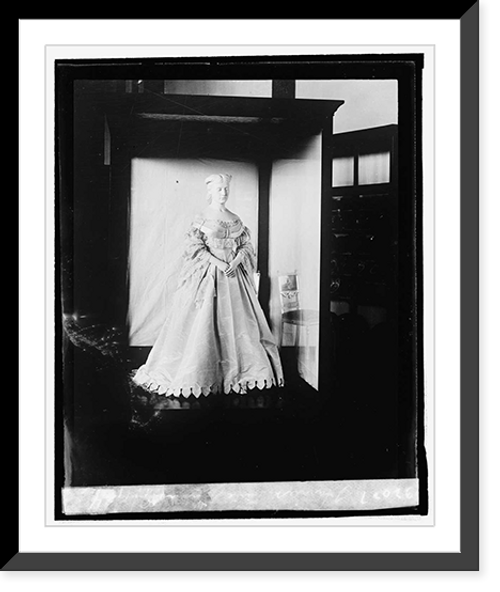 Historic Framed Print, Harriet Lane Johnston [inaugural dress from First Ladies Collection, 9/3/24],  17-7/8" x 21-7/8"