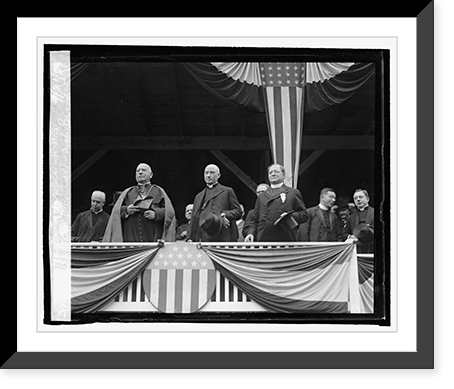 Historic Framed Print, Cardinal O'Connell, Arch. Biondir, Rev. M.J. Ripple. H.N.S., 9/21/24,  17-7/8" x 21-7/8"