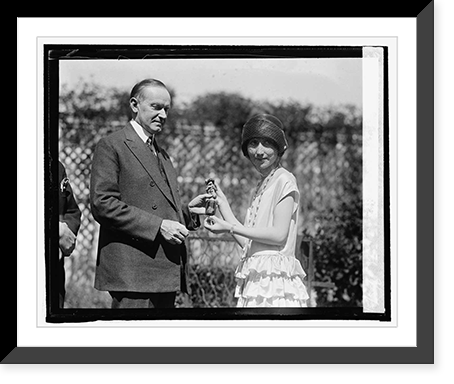 Mrs. Thaig O'Conroy with Coolidge, 9/25/24, Historic Reproduction