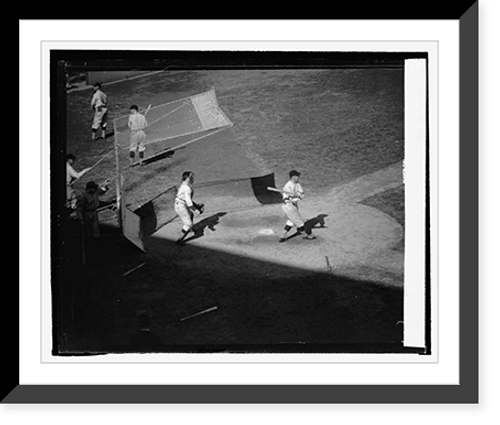 Historic Framed Print, Joe Judge batting,  17-7/8" x 21-7/8"