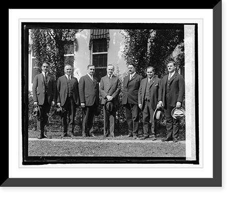 Pres. Coolidge with Greek-Americans, 10/16/24, Historic Print