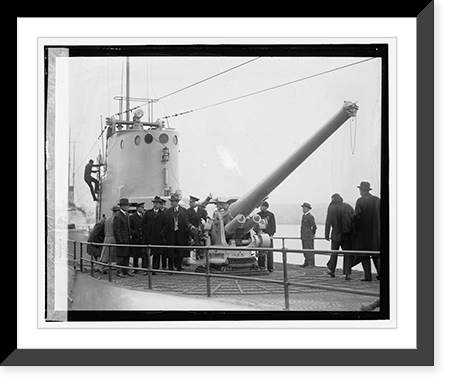 Sec. Wilbur and Cong. Committee Inspect Sub V-1 at Navy Yard, 12/3/24, Vintage Wall Art