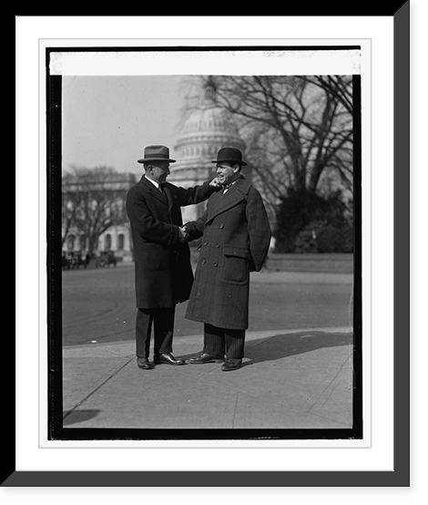 Historic Framed Print, Mickey Walker with Rep. Fred Britten at Capitol, 2/5/25,  17-7/8" x 21-7/8"