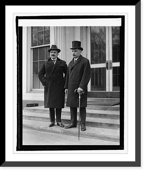 Historic Framed Print, Stanislans Namyslowski and Dr. Wroblerski at W.H., 3/2/25,  17-7/8" x 21-7/8"