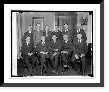 Historic Framed Print, Officials of United Natl. Assn. of Post Office clerks, 3/6/25,  17-7/8" x 21-7/8"
