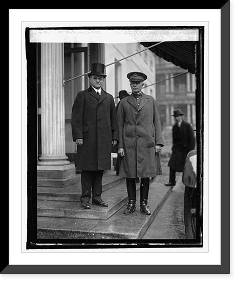 Historic Framed Print, Gov. F.S. Billings & Gen. H.D. Johnson of Vermont, 3/5/25,  17-7/8" x 21-7/8"