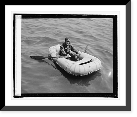 Lt. R.E. Byrd, U.S.N, in rubber life boat, 4/27/25, Vintage Poster