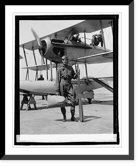 Lt. R.E. Byrd, U.S.N. with rubber life boat, 4/27/25 - 2, Antique Wall Art