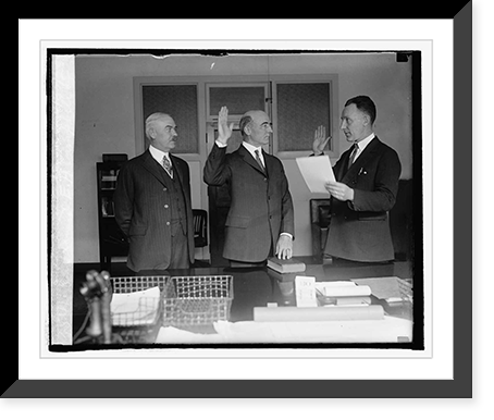 Historic Framed Print, Rear Admiral E.H. Campbell as Judge Advocate Gen., 4/30/25,  17-7/8" x 21-7/8"