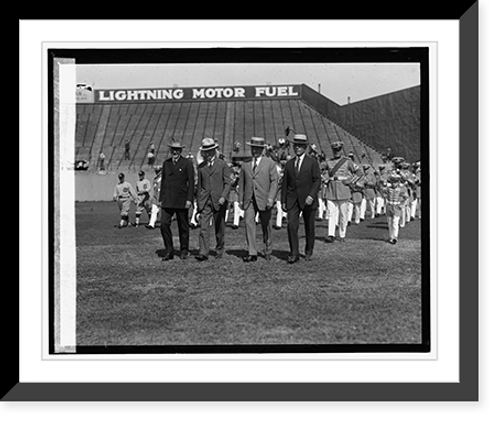 Historic Framed Print, Raising of World Champions flag, 6/11/25 - 2,  17-7/8" x 21-7/8"