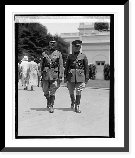 Historic Framed Print, Col. John T. Oxton & son, Jr., both chaplains, U.S.A., 6/12/25,  17-7/8" x 21-7/8"