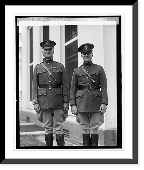 Historic Framed Print, Col. John T. Oxton & son, Jr., both Army chaplains; at W.H., [6/12/25],  17-7/8" x 21-7/8"