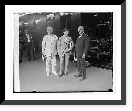 Frank Morrison, Robt. La Follette and Wm. Greene at station, 6/19/25 Classic, Vintage Wall Art