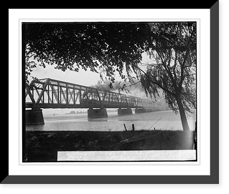 South bound train crossing Potomac, 7/2/25, Antique Print