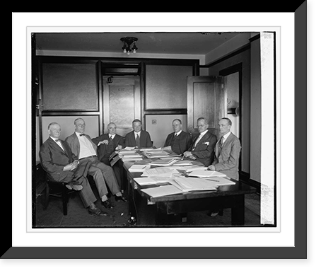 Historic Framed Print, Committee on transfer of Bu. of Mines to Dept. of Commerce, 8/5/25,  17-7/8" x 21-7/8"