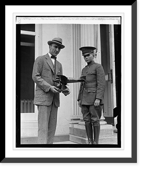Historic Framed Print, Capt. Ed. Rickenbacker, Frank Tichener Jr. at W.H., [9/14/25],  17-7/8" x 21-7/8"