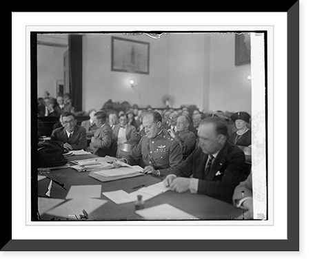 Historic Framed Print, Lt. Col. B.D. Houlois before special aviation board, 9/29/25,  17-7/8" x 21-7/8"