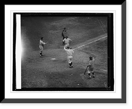 McNeely scoring tying run. 7th in., 10/10/25, Historic Print