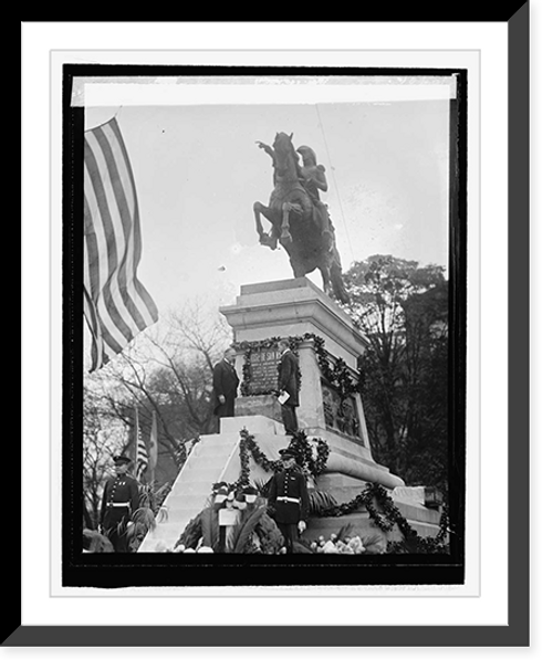 Historic Framed Print, Dr. Rowe & Amb. Pueyrredon at unveiling of San Martin statue, 10/28/25,  17-7/8" x 21-7/8"