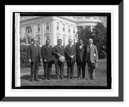 Historic Framed Print, Indian Delegation invites Coolidge to Northwest Indian Congress, 10/23/25,  17-7/8" x 21-7/8"