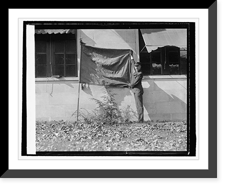 Howard S. Fisk with flag of Geo. Wash. Post. Amer. Leg., 10/20/25 Classic, Antique Poster