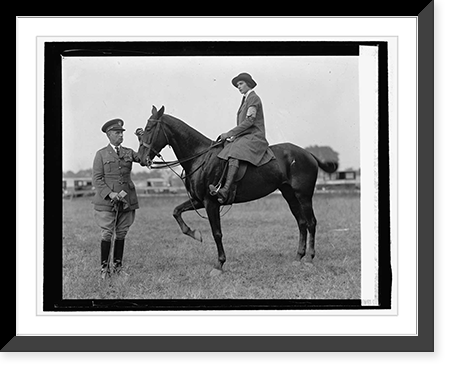Historic Framed Print, Col. Mitchell & Miss Lydia Archibald. R.C.H. Club field day, 10/15/25,  17-7/8" x 21-7/8"