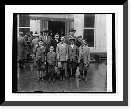Members of Wash. Boys Club at W.H., 11/2/25, Antique Print