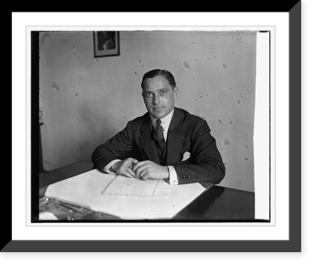 Historic Framed Print, Com. Silvio Scaroni of Italian Embassy, 11/10/25,  17-7/8" x 21-7/8"