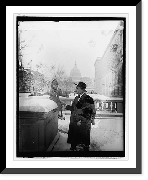 Historic Framed Print, Rep. Edgar Howard of Neb. and grandson Findley, Jr., 2/10/26,  17-7/8" x 21-7/8"