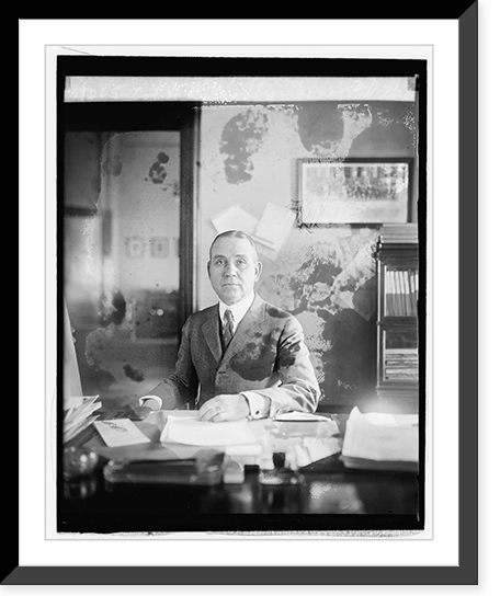 Historic Framed Print, Col. H.B. Crosby, Chief of Infantry, 2/17/26,  17-7/8" x 21-7/8"