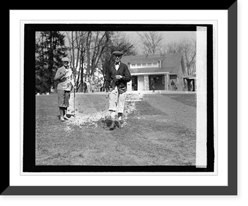 Historic Framed Print, Rep. Coyle & Sec. Jardine at Chevy Chase, [4/10/26],  17-7/8" x 21-7/8"