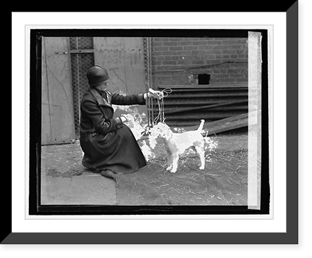 Mrs. T.R. Symington & wire haired fox terrior, 4/19/26, Vintage Wall Art