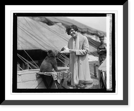 Mme. Cato Pallenberg & bear, 5/10/26, Vintage Print